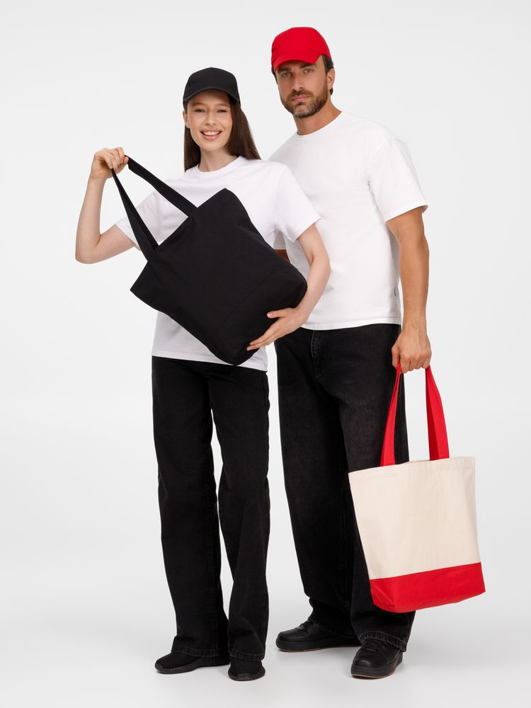 Холщовая сумка Shopaholic, красная — изображение 10