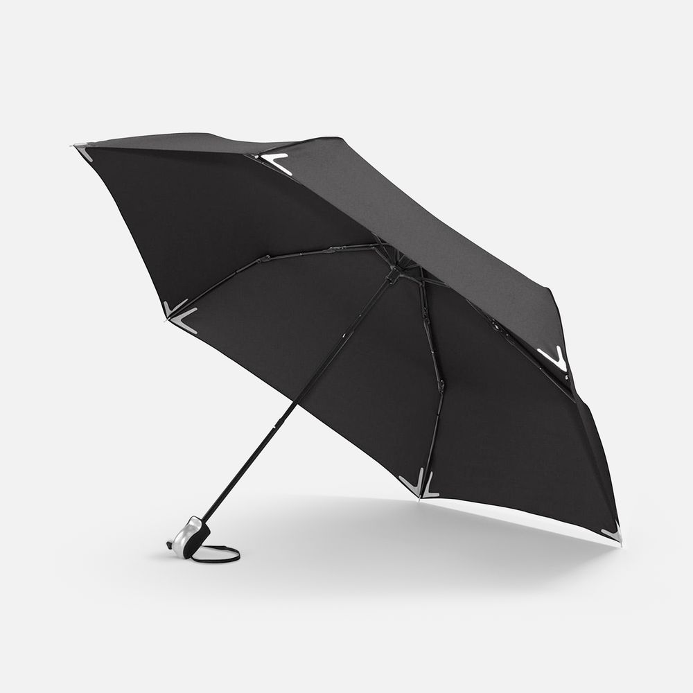 Зонт складной Safebrella, черный — изображение 3