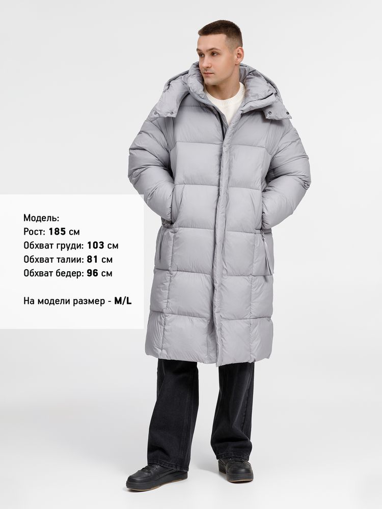 Пуховик унисекс Kapsula, серый — изображение 12