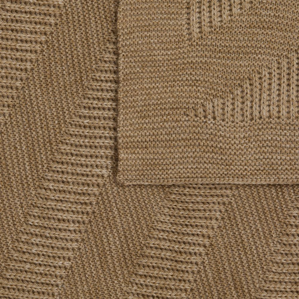 Плед Locus Solus, коричнево-бежевый меланж — изображение 4