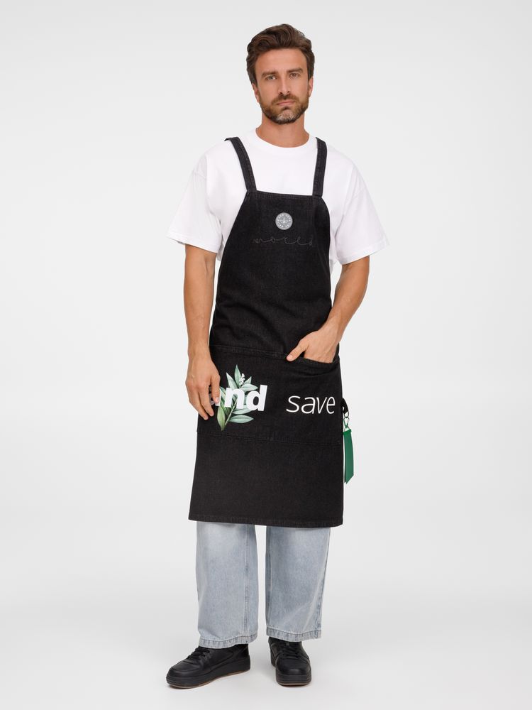 Фартук джинсовый E2, черный — изображение 12