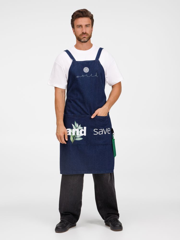 Фартук джинсовый E2, синий — изображение 12