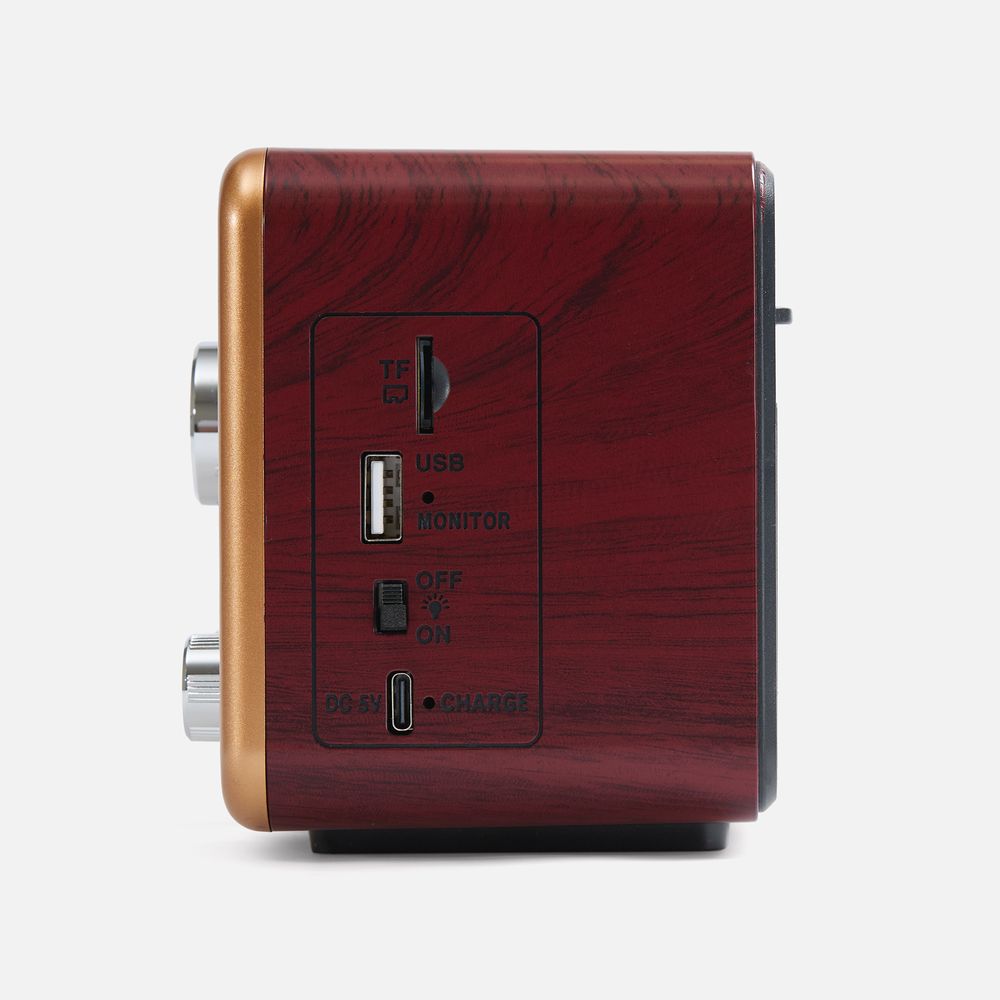 Bluetooth-колонка с радио Listenberg, коричневая — изображение 7