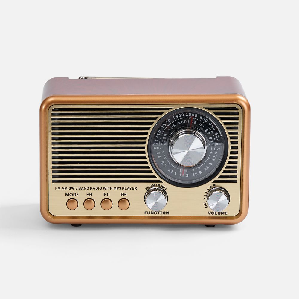 Bluetooth-колонка с радио Listenberg, коричневая — изображение 5