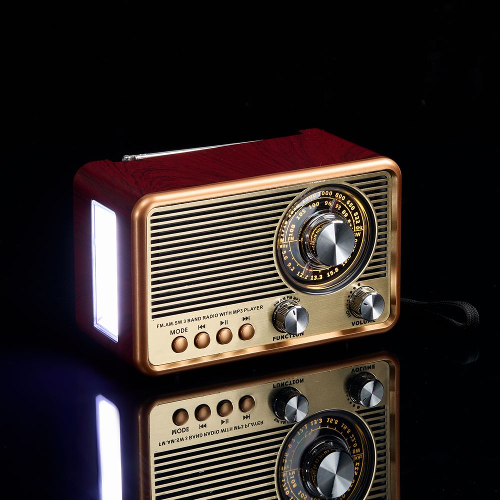 Bluetooth-колонка с радио Listenberg, коричневая — изображение 10