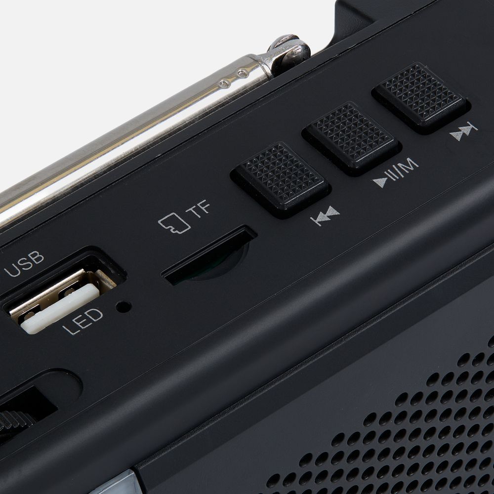 Bluetooth-колонка с радио Comradio, черная — изображение 8