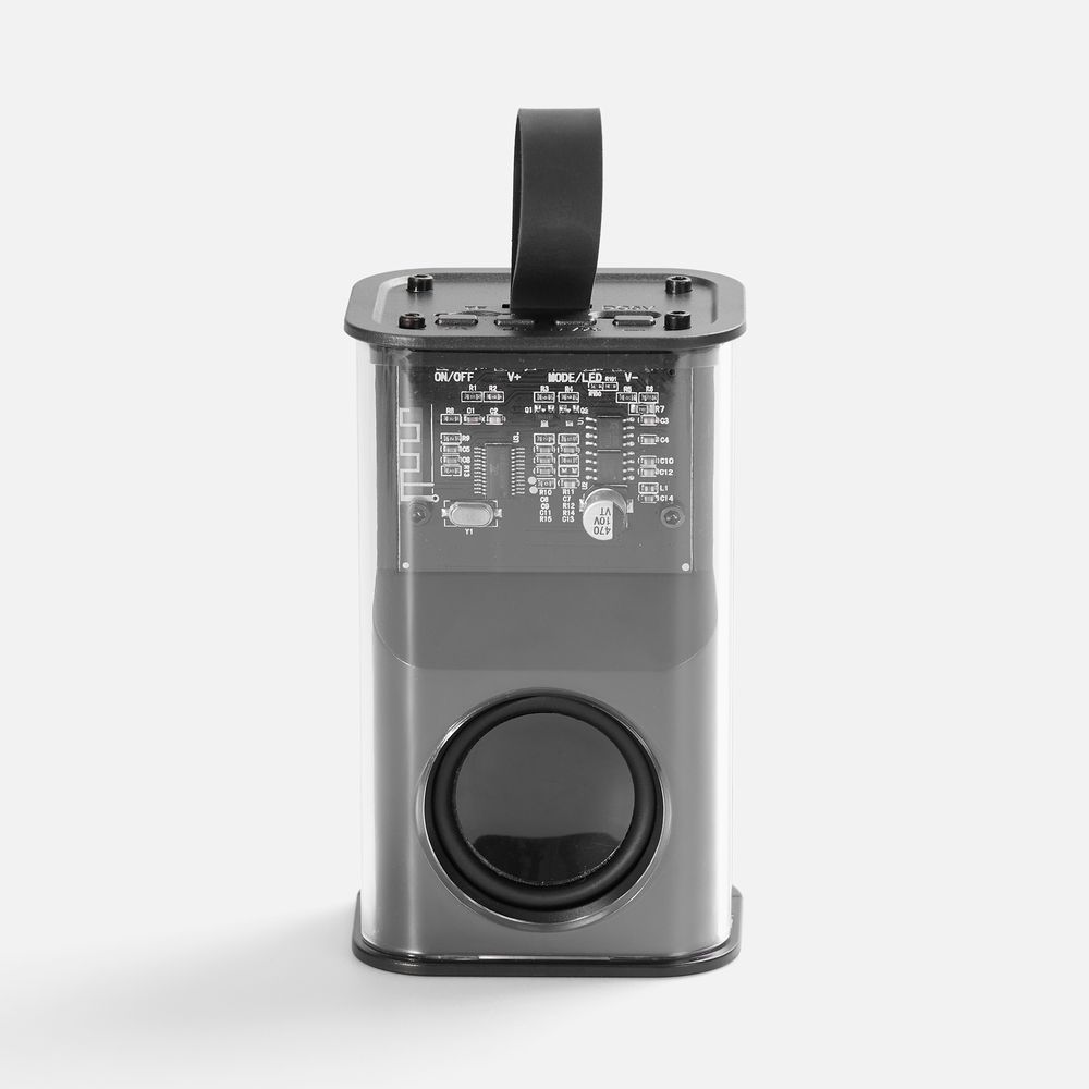 Bluetooth-колонка с подсветкой Groove, серая — изображение 3