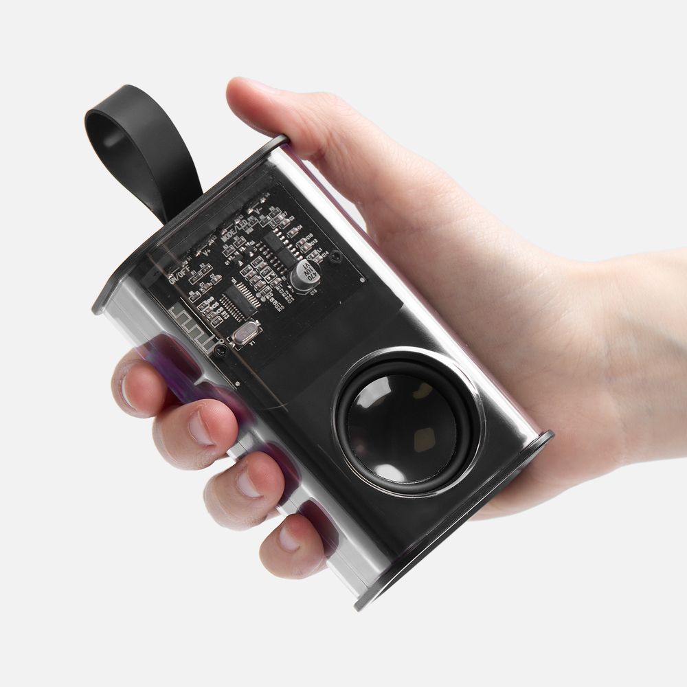 Bluetooth-колонка с подсветкой Groove, серая — изображение 7