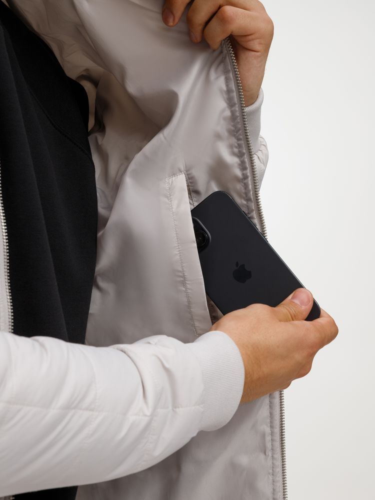 Куртка унисекс Warmbridge, светло-серая — изображение 12