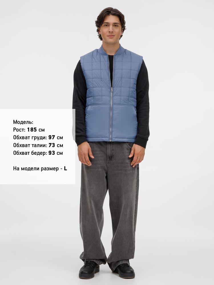 Жилет унисекс Warmbridge, синий (джинс) — изображение 6