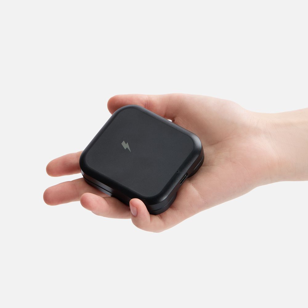 Складная станция беспроводной зарядки Trilogic, черная — изображение 6