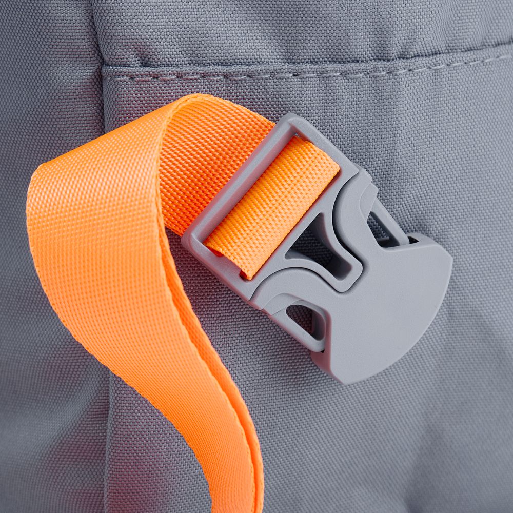 Рюкзак B2, серый с оранжевыми стропами — изображение 6