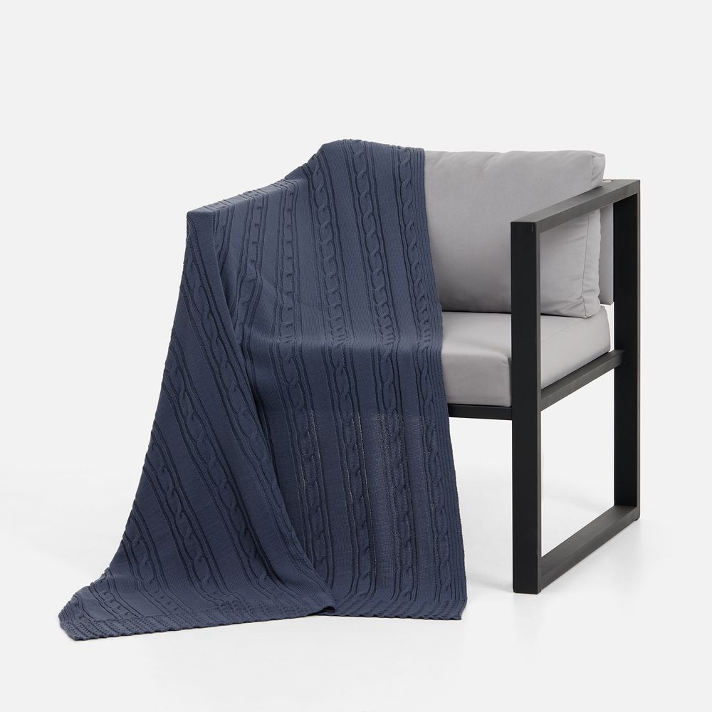 Плед Remitti, серо-синий (сланец) — изображение 3