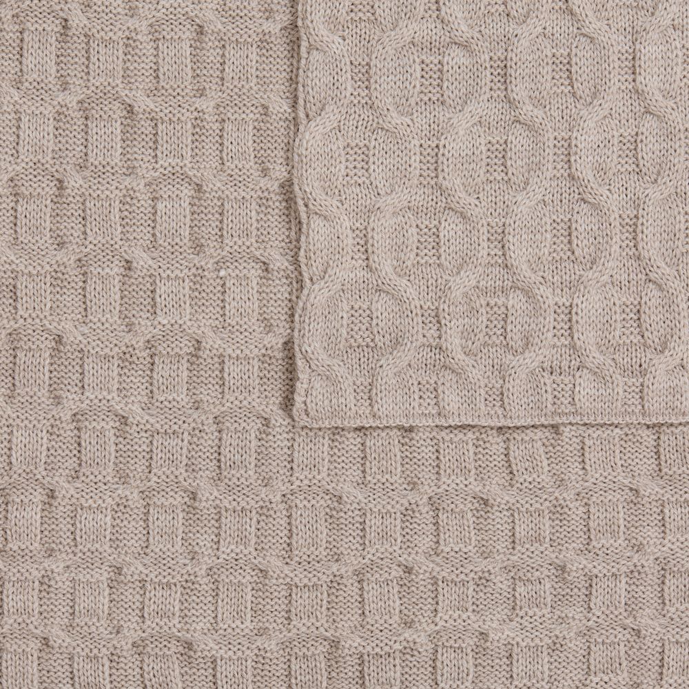 Плед Braidera, бежевый меланж — изображение 4