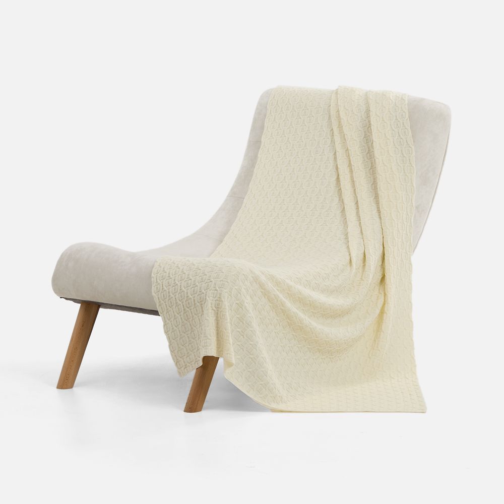 Плед Braidera, белый (молочный) — изображение 3