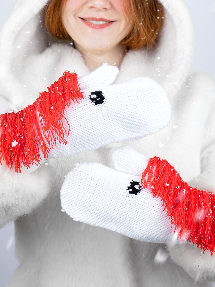 Варежки «Игогошки», с красной гривой — изображение 7