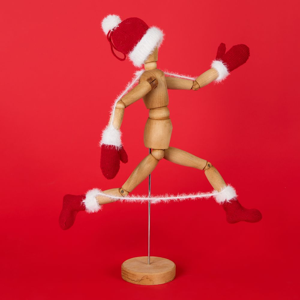 Подвеска на елку «Вьюжка», носочки, красная — изображение 7