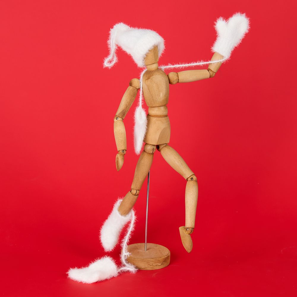 Подвеска на елку «Вьюжка», носочки, белая — изображение 7