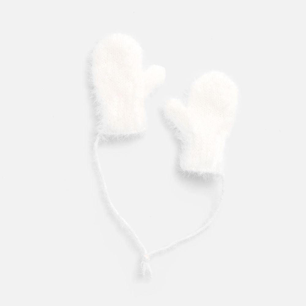 Подвеска на елку «Вьюжка», варежки, белая