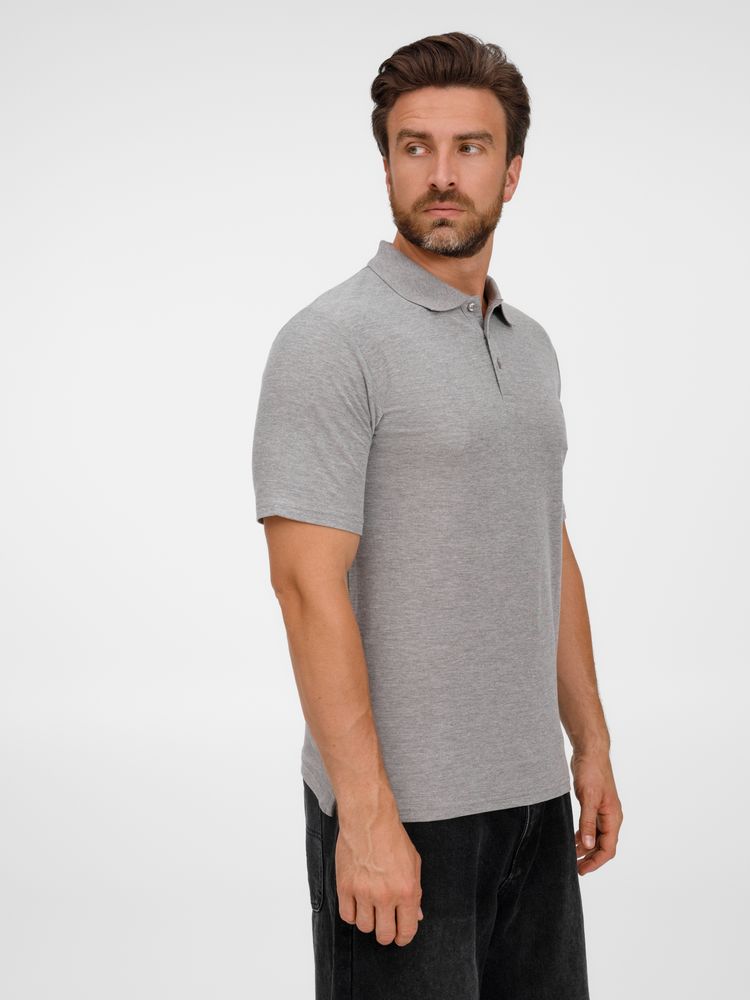 Рубашка поло унисекс Tervise, серый меланж — изображение 7