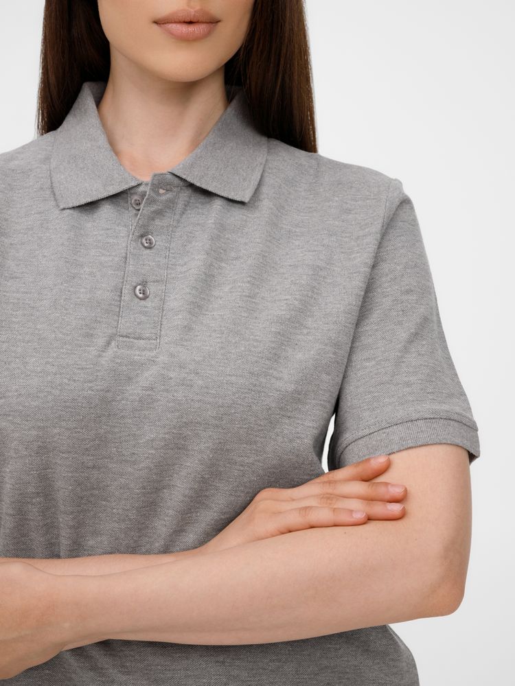 Рубашка поло унисекс Upswing, серый меланж — изображение 12