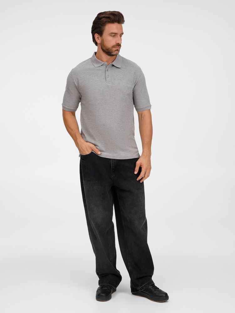 Рубашка поло унисекс Upswing, серый меланж — изображение 9