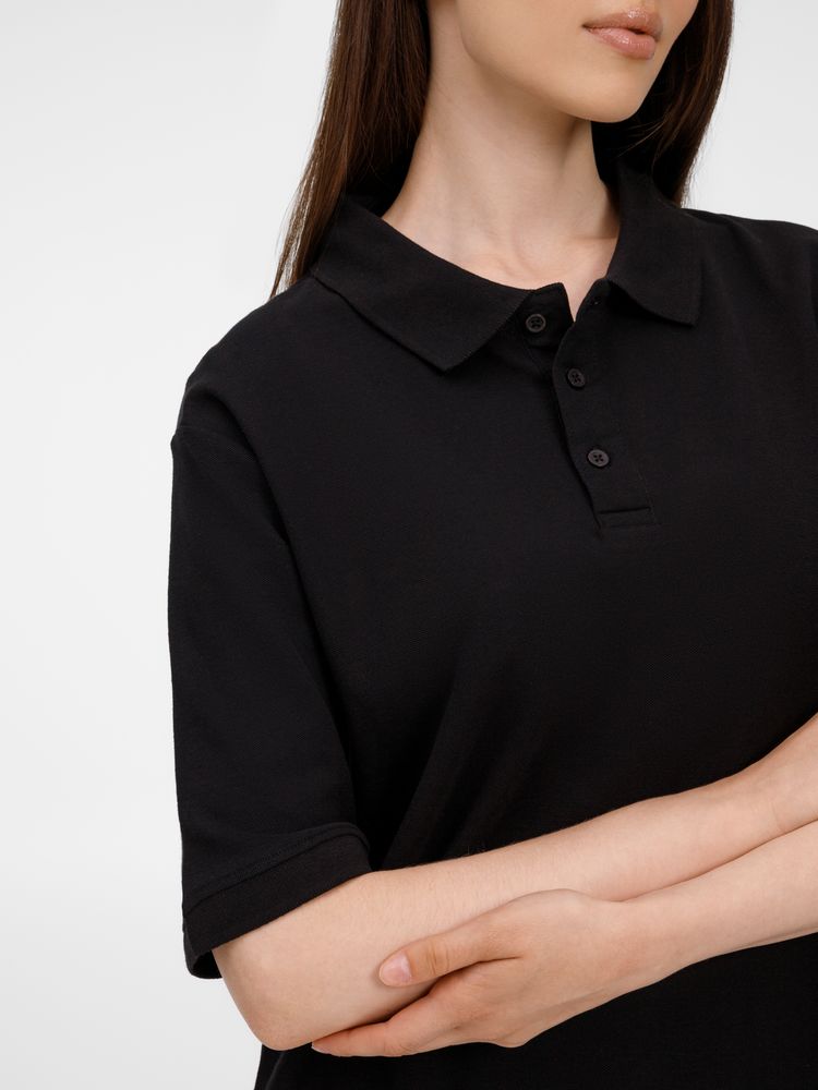 Рубашка поло унисекс Upswing, черная — изображение 13