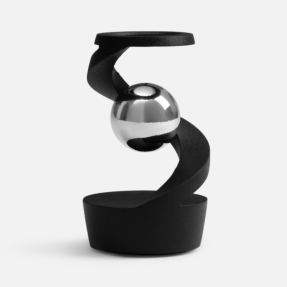 Настольный антистресс Mindflow, черный с серебристым — изображение 3