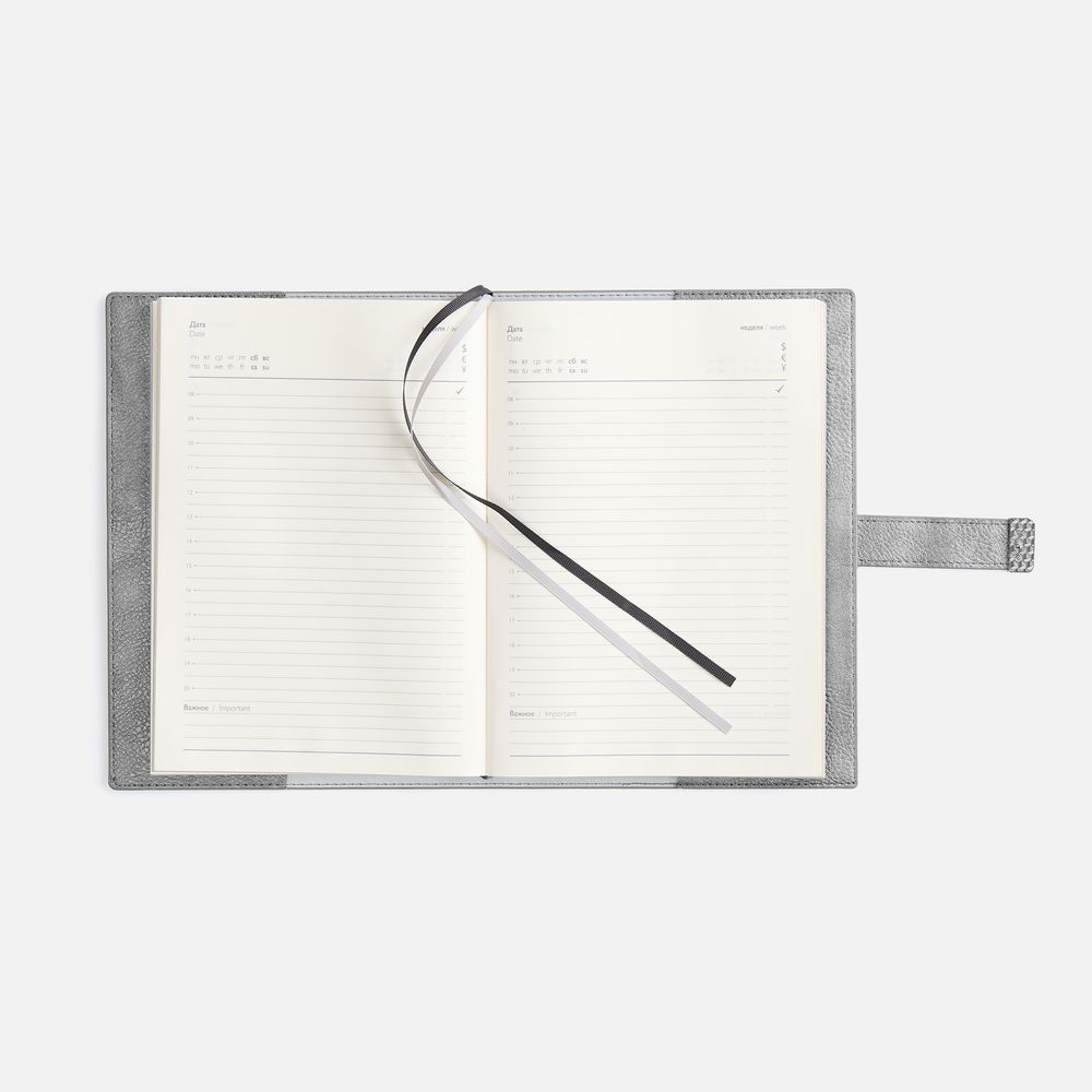 Ежедневник Repute, недатированный, серый — изображение 13