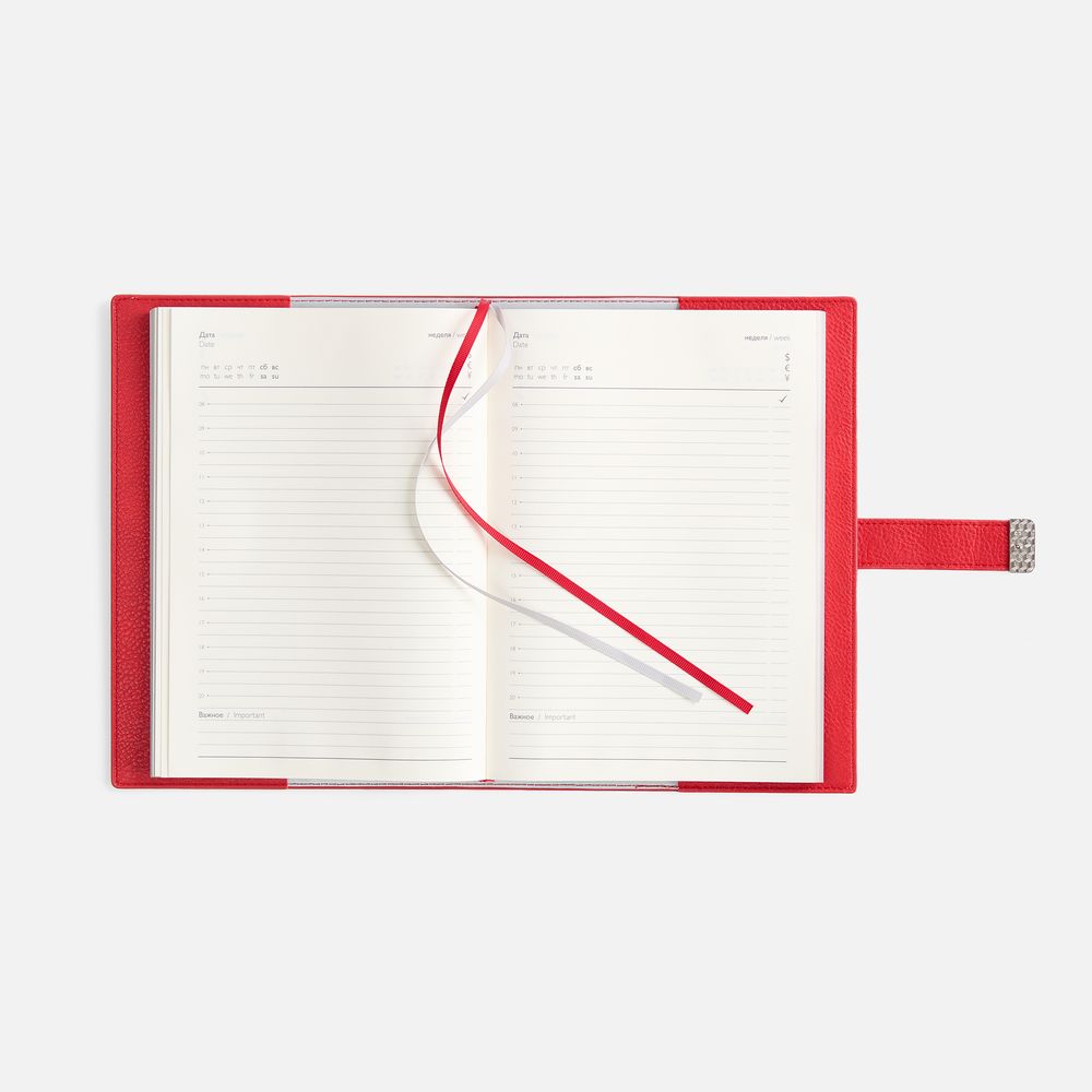 Ежедневник Repute, недатированный, красный — изображение 12