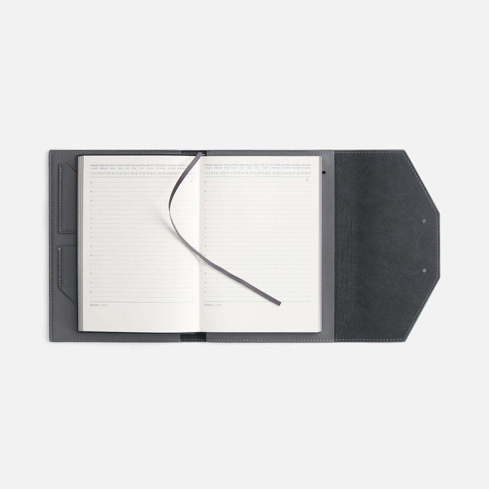 Ежедневник-органайзер Clean Slate, недатированный, серый — изображение 14