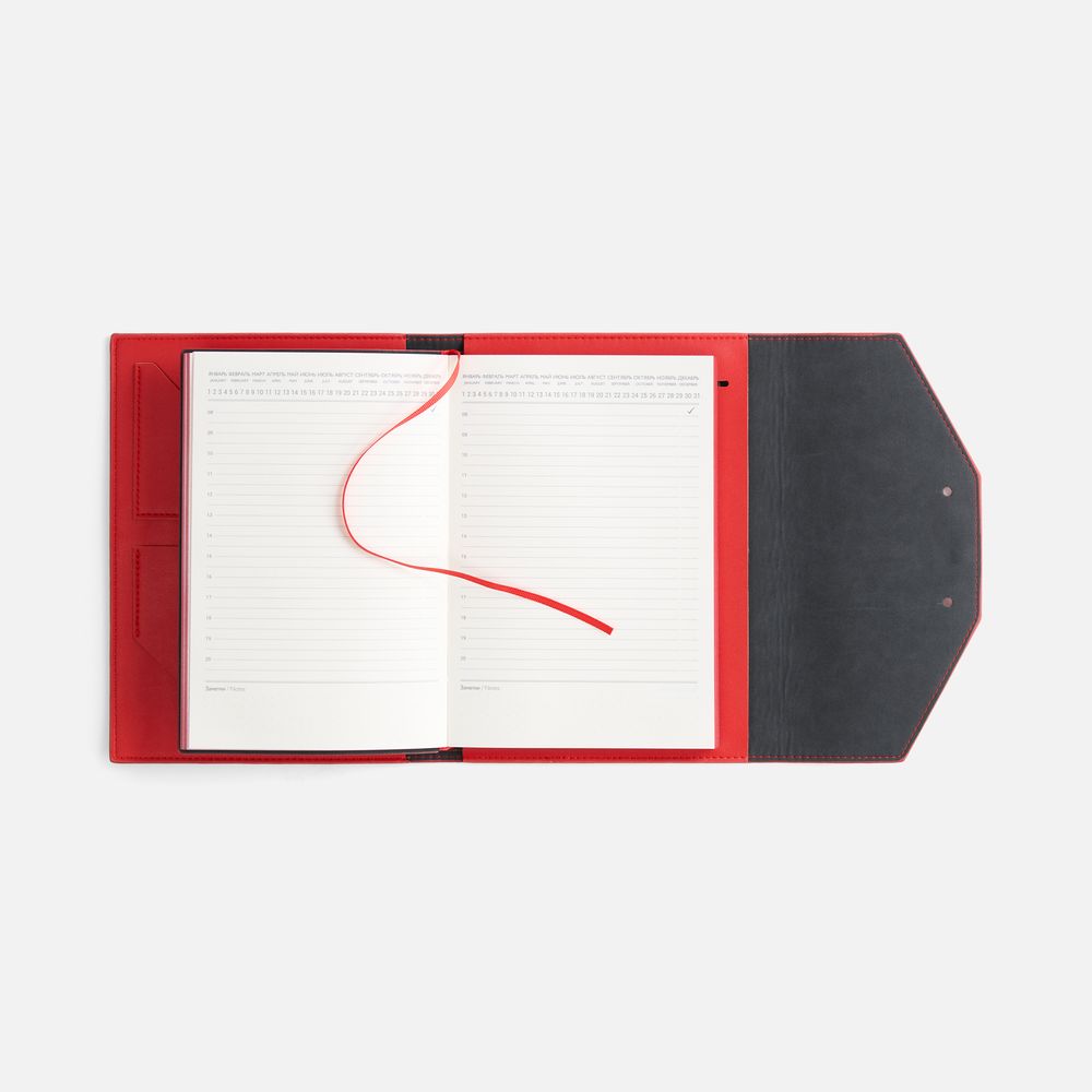 Ежедневник-органайзер Clean Slate, недатированный, красный — изображение 12