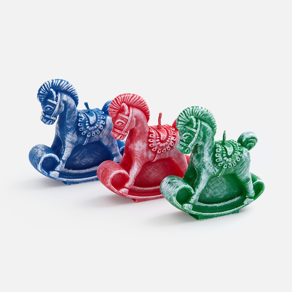 Свеча фигурная «Лошадка-качалка», красная — изображение 4