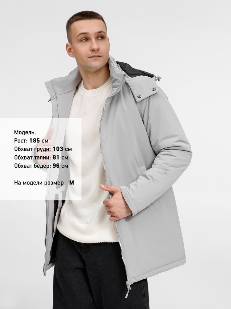 Куртка-парка унисекс Sfera, светло-серая — изображение 18