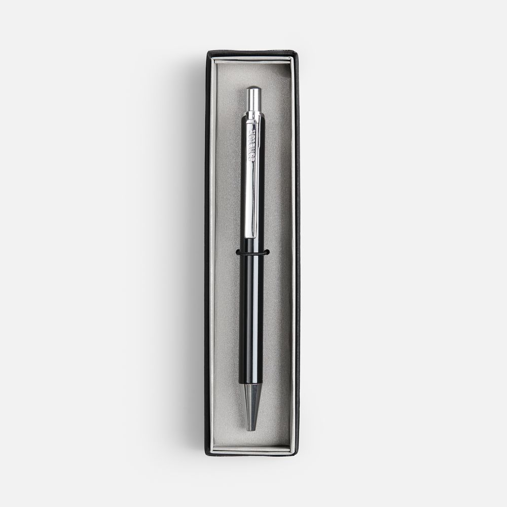 Ручка шариковая Arvent Glossy в футляре, черная — изображение 3