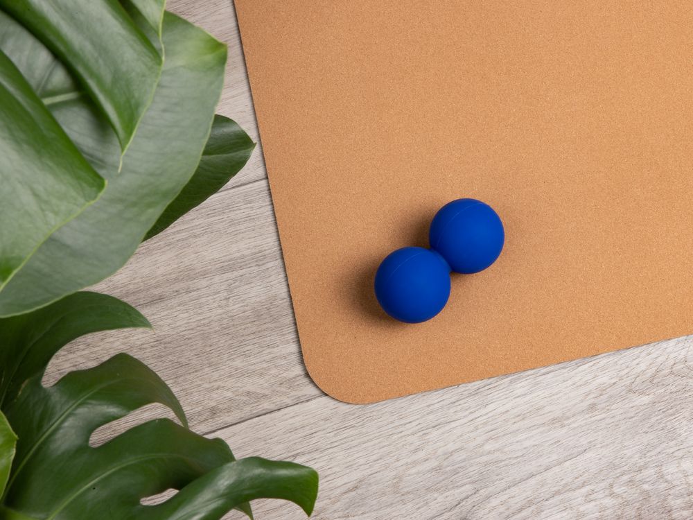 Массажный мяч двойной для МФР Relaxify, синий — изображение 3