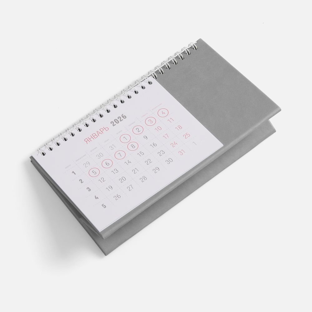 Календарь настольный Brand, серый — изображение 4