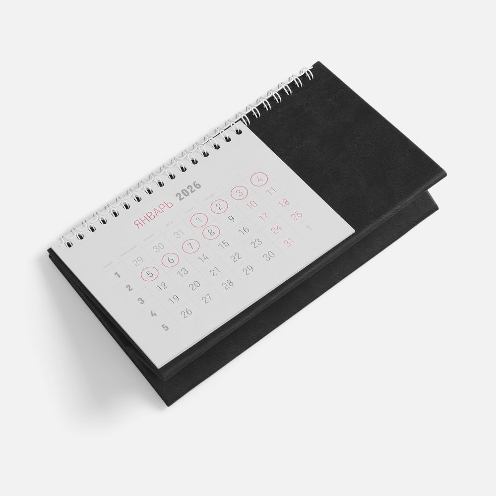 Календарь настольный Brand, черный — изображение 4