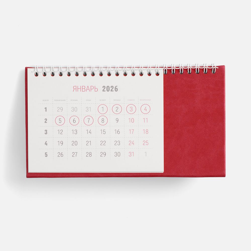 Календарь настольный Brand, красный — изображение 3