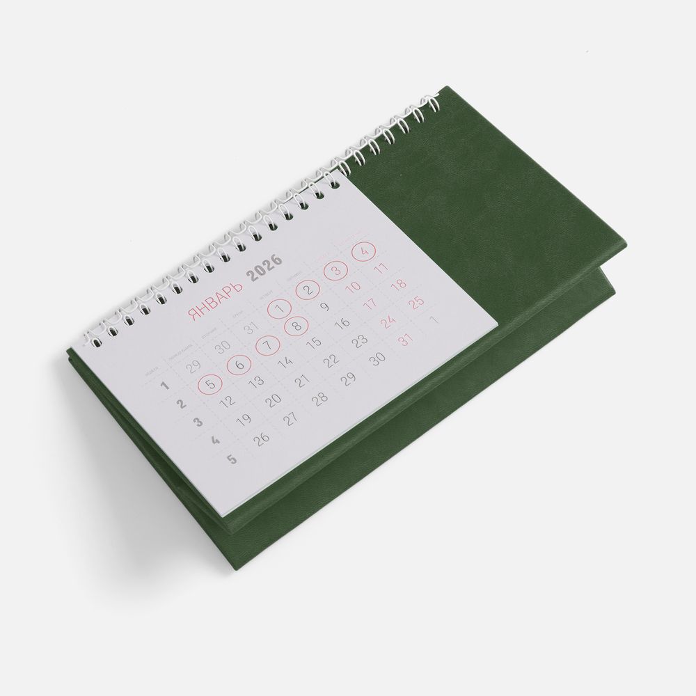 Календарь настольный Brand, зеленый — изображение 4