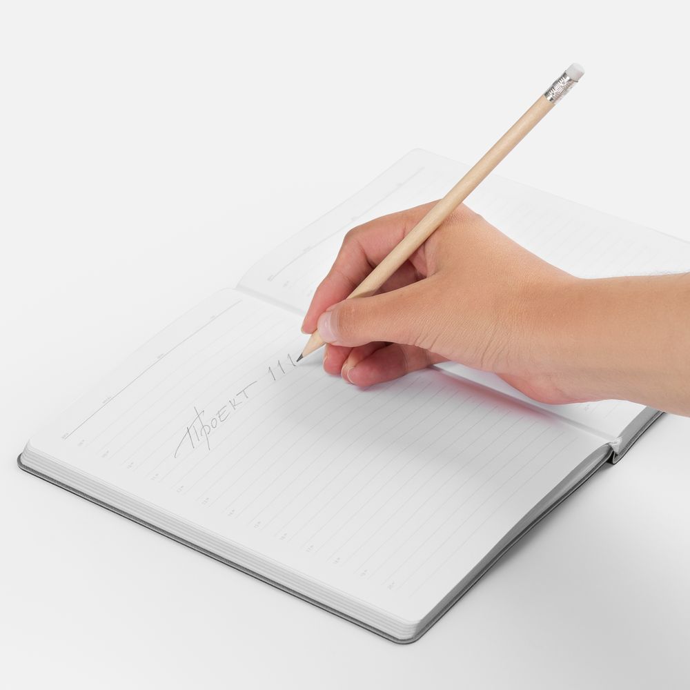 Карандаш простой Hand Friend с ластиком, неокрашенный — изображение 3