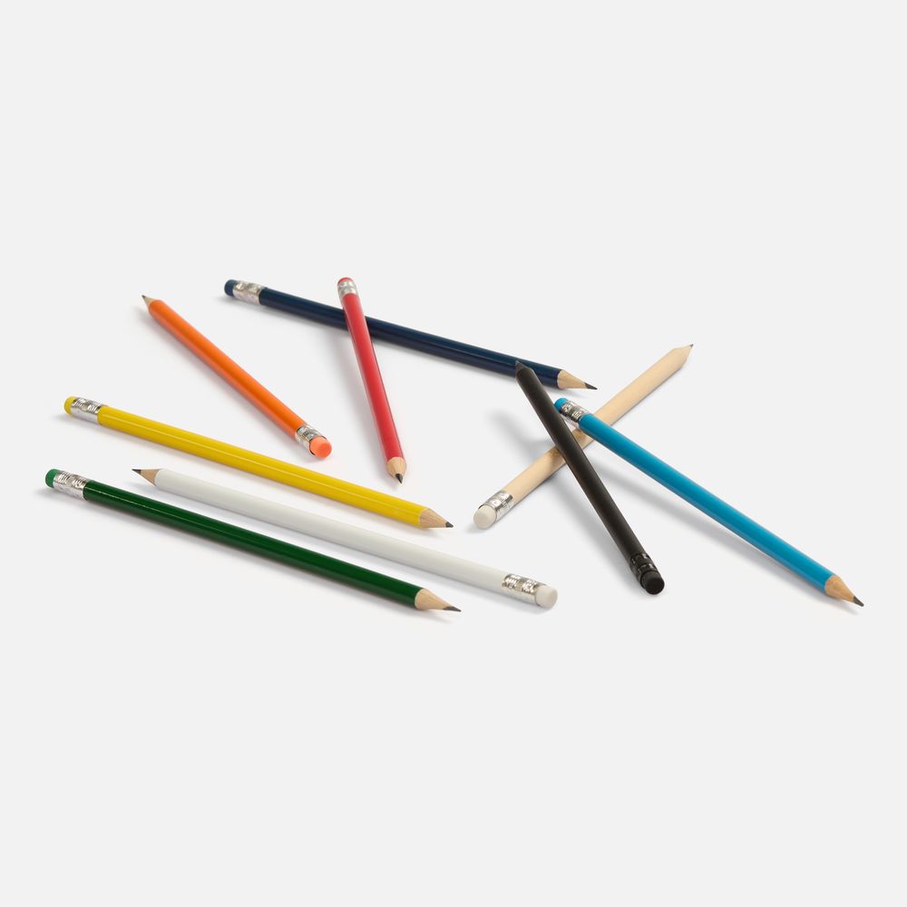 Карандаш простой Hand Friend с ластиком, оранжевый — изображение 4