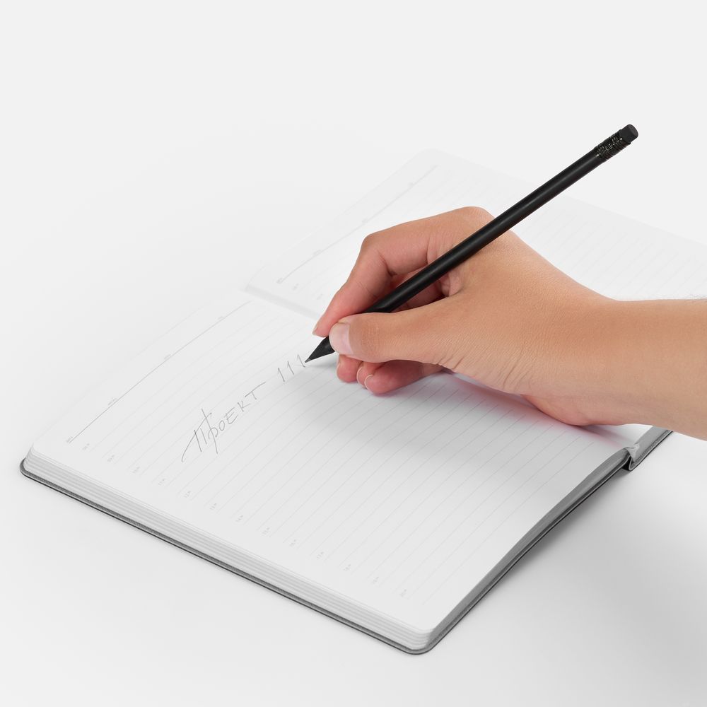 Карандаш простой Hand Friend с ластиком, черный — изображение 4