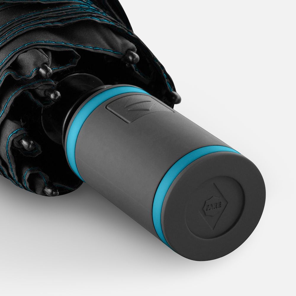 Зонт складной AOC Mini с цветными спицами, бирюзовый — изображение 8