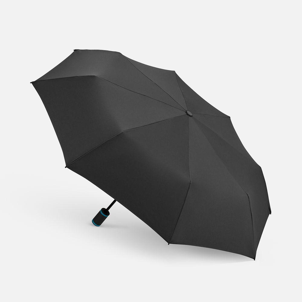 Зонт складной AOC Mini с цветными спицами, бирюзовый — изображение 3