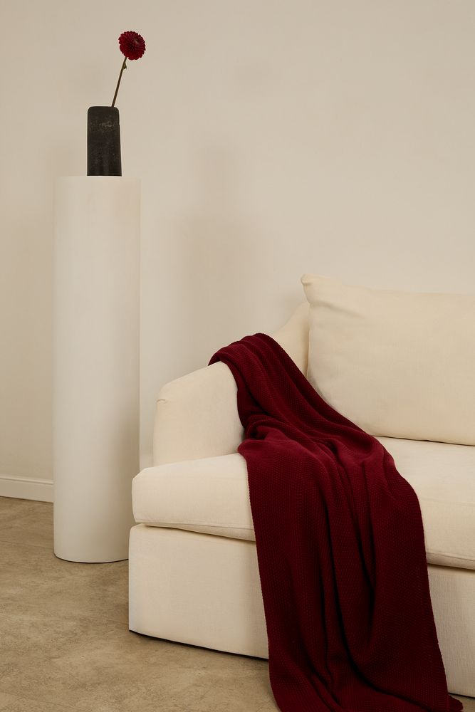 Плед Longview, темно-красный (винный) — изображение 8