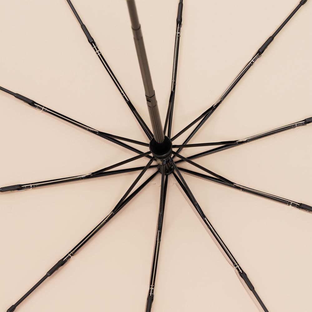 Зонт складной Cloudburst в подарочной упаковке, бежевый — изображение 3