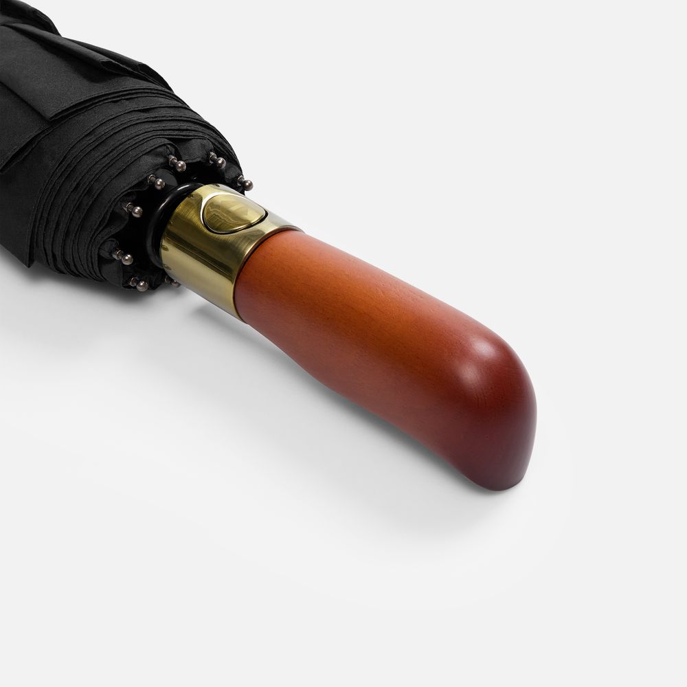 Зонт складной Cloudburst в подарочной упаковке, черный — изображение 7