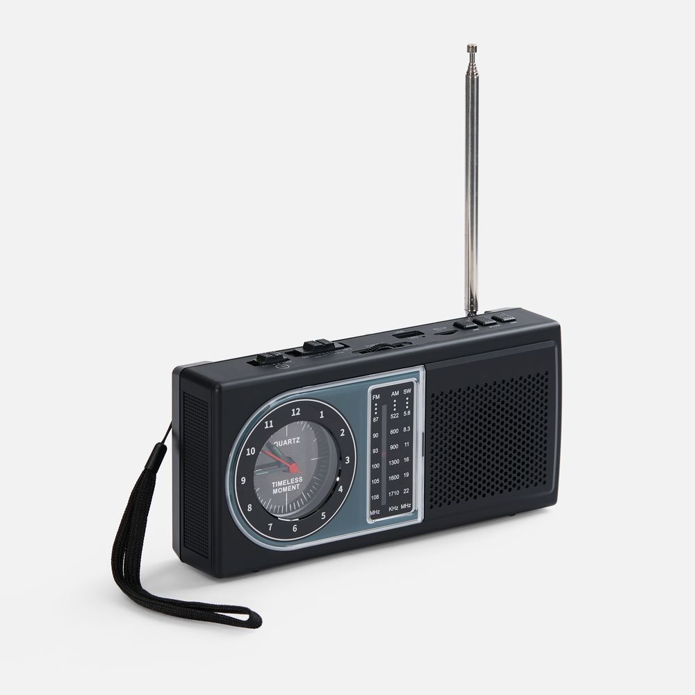 Bluetooth-колонка с радио Comradio, черная — изображение 3