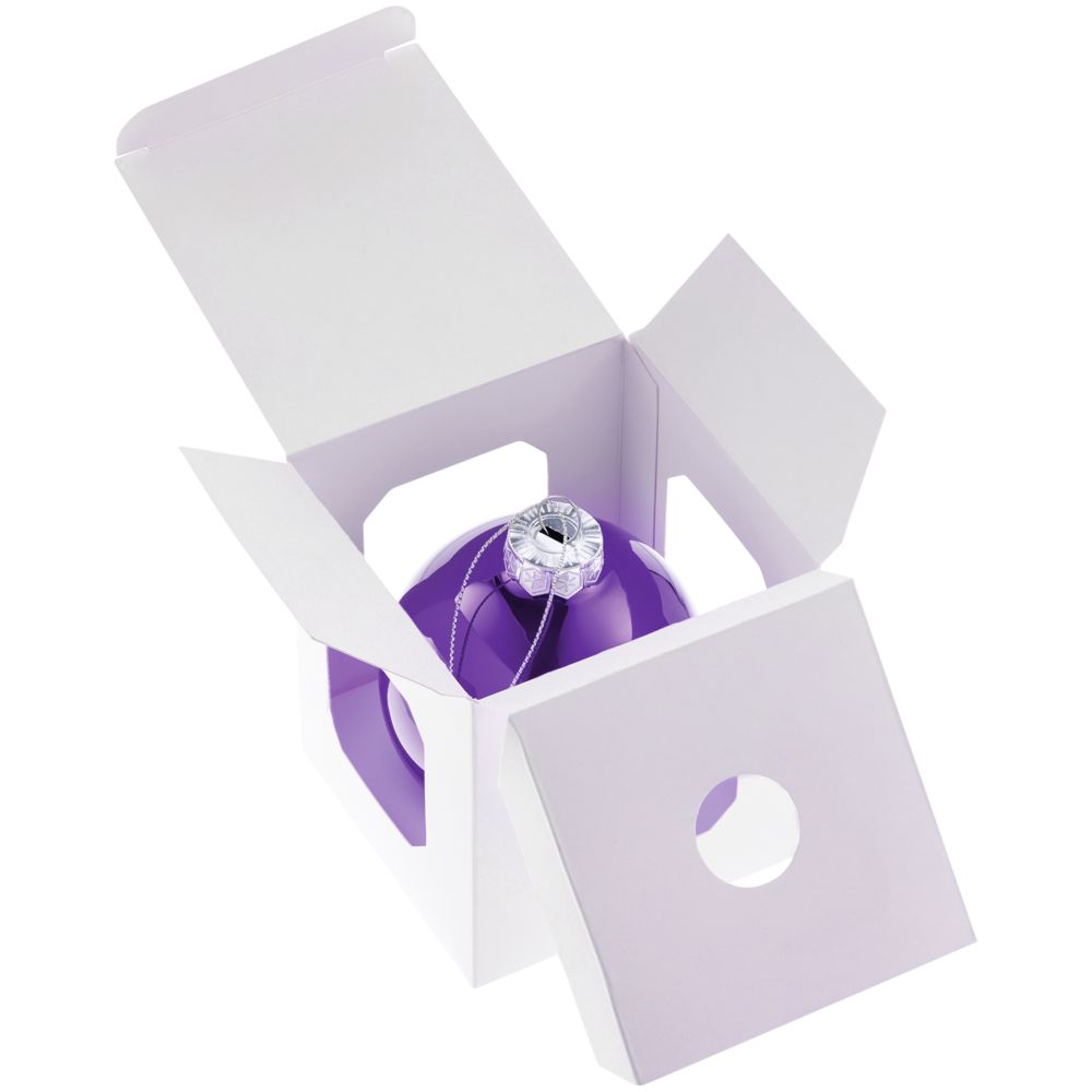 Елочный шар Finery Gloss, 8 см, глянцевый фиолетовый — изображение 5